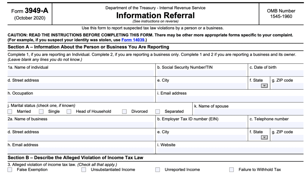 Reporting Tax Fraud Which Form Should You Use