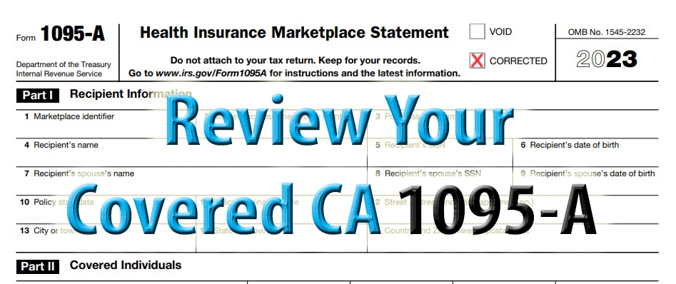 Review Your Covered California 1095 A For Errors