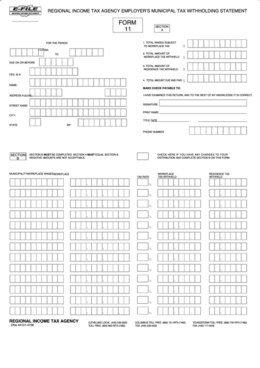 Rita Form 11 Fillable Printable Forms Free Online