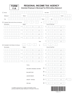 Rita Form 11a Fill Online Printable Fillable Blank PdfFiller