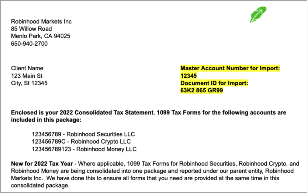 Robinhood Tax Form 2023 Printable Forms Free Online