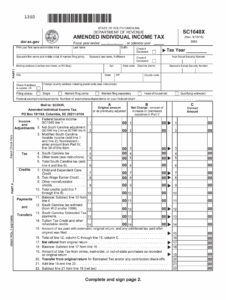 Sc Individal Tax Form Fill Out And Sign Printable Pdf Template Signnow