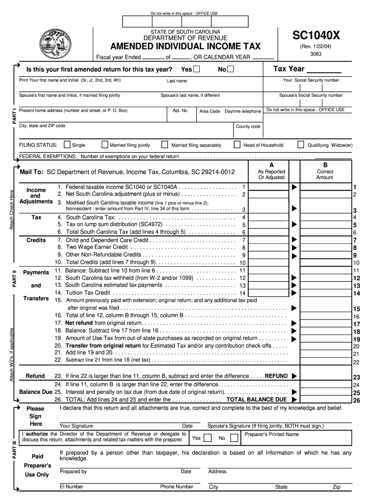 Sc Tax Forms Fillable Fill Out Sign Online DocHub