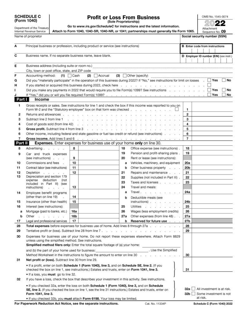 Schedule C Form 1040 2023 Instructions