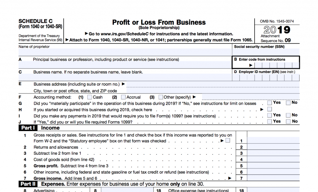 Schedule C Instructions How To Fill Out Form 1040 Excel Capital