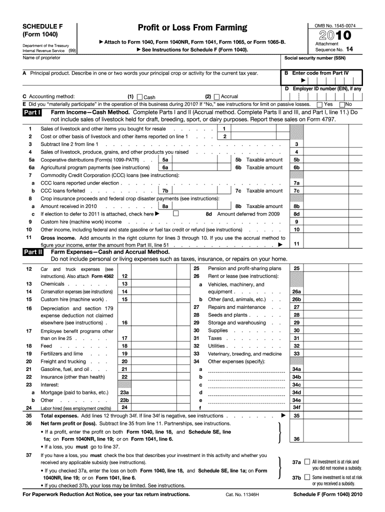 Schedule F Tax Form Fill Out Sign Online DocHub