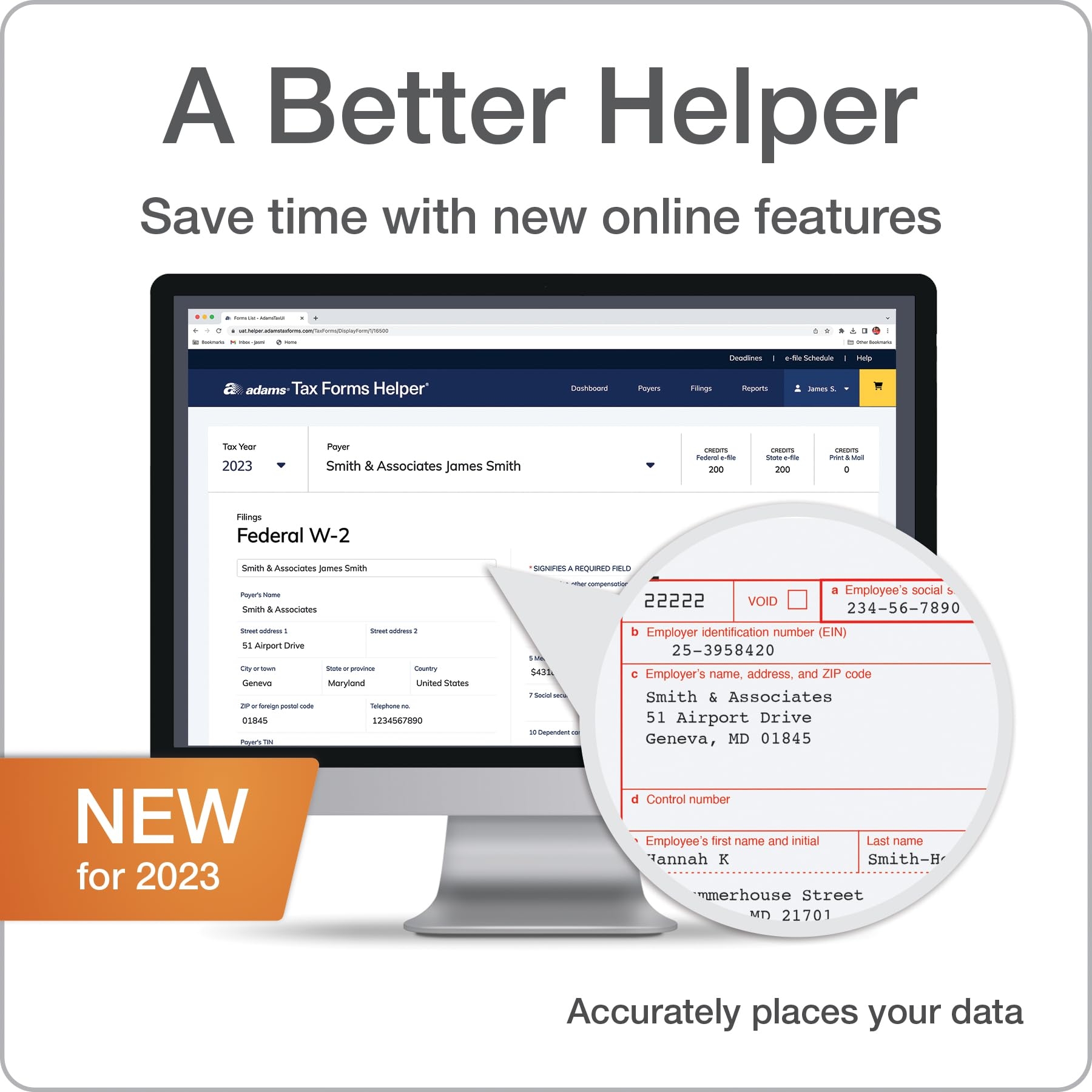 Snapklik Adams W2 Tax Forms 2023 Kit For 12 Employees 6 Part 