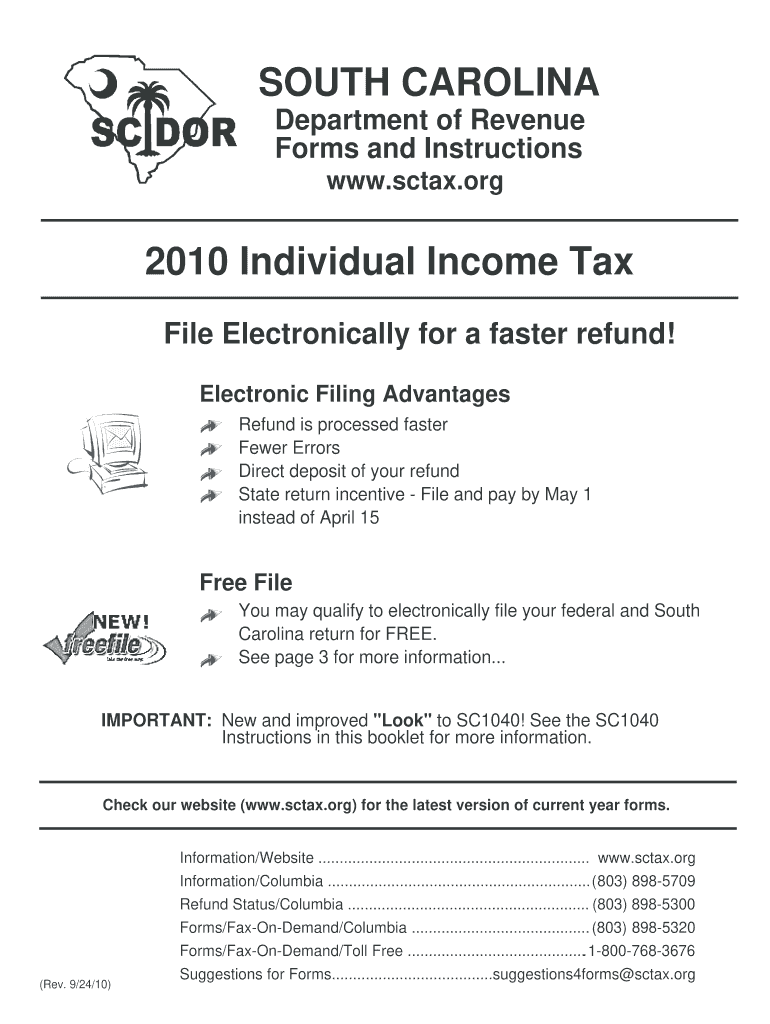 SOUTH CAROLINA Individual Income Tax Fill Out And Sign Printable PDF 