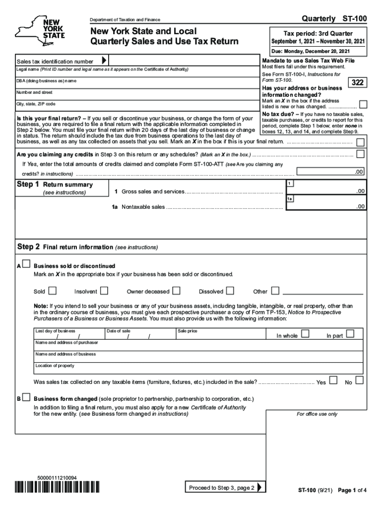 St 100 2021 2025 Form Fill Out And Sign Printable PDF Template 