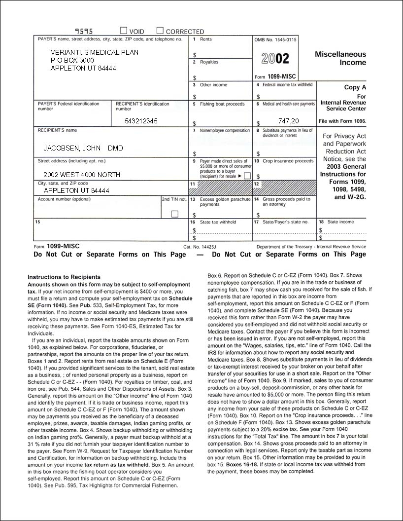 State Income Tax Refund Form 1099 G Report Of State Income Tax Refund