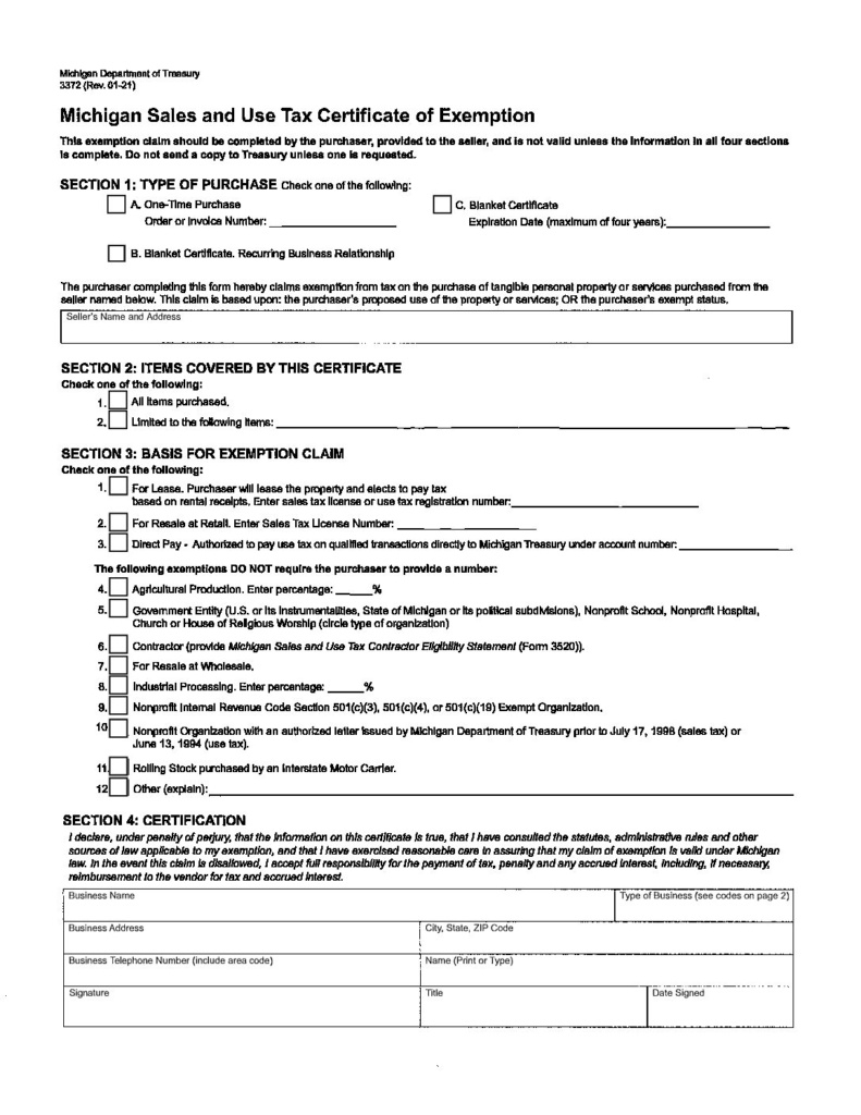 State Of Michigan Sales Tax Forms 2024 Blisse Martie