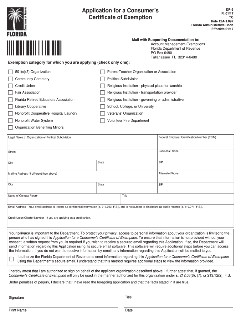 Tax Exempt Form Florida Fill Out Sign Online DocHub