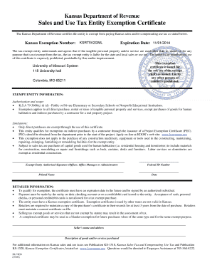 Tax Exempt Form Kansas Fill Online Printable Fillable Blank 