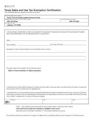 Tax Exempt Form Texas Fill Online Printable Fillable Blank PdfFiller