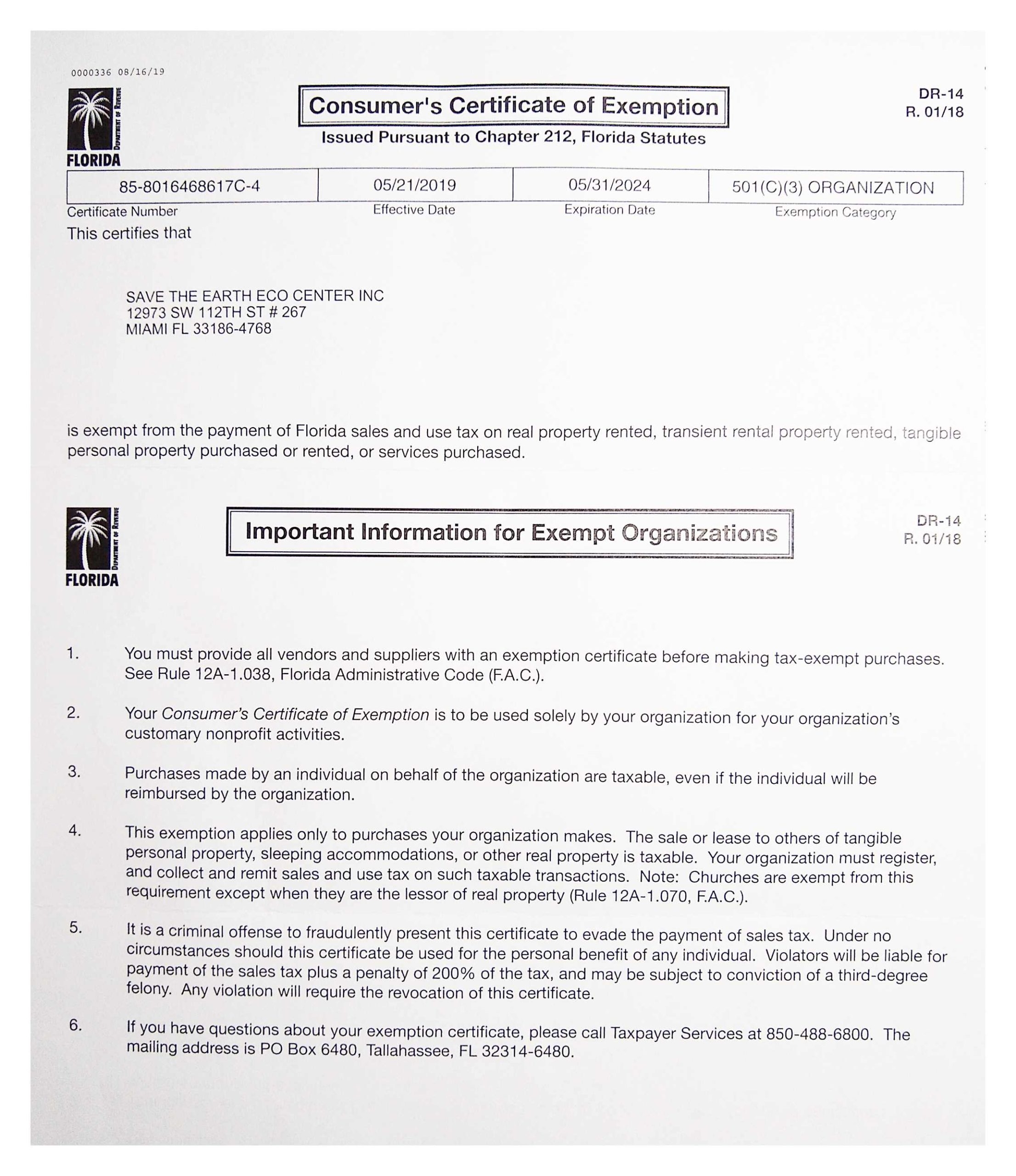 Tax Exemption Form 2024 Florida Pavia Beverlee