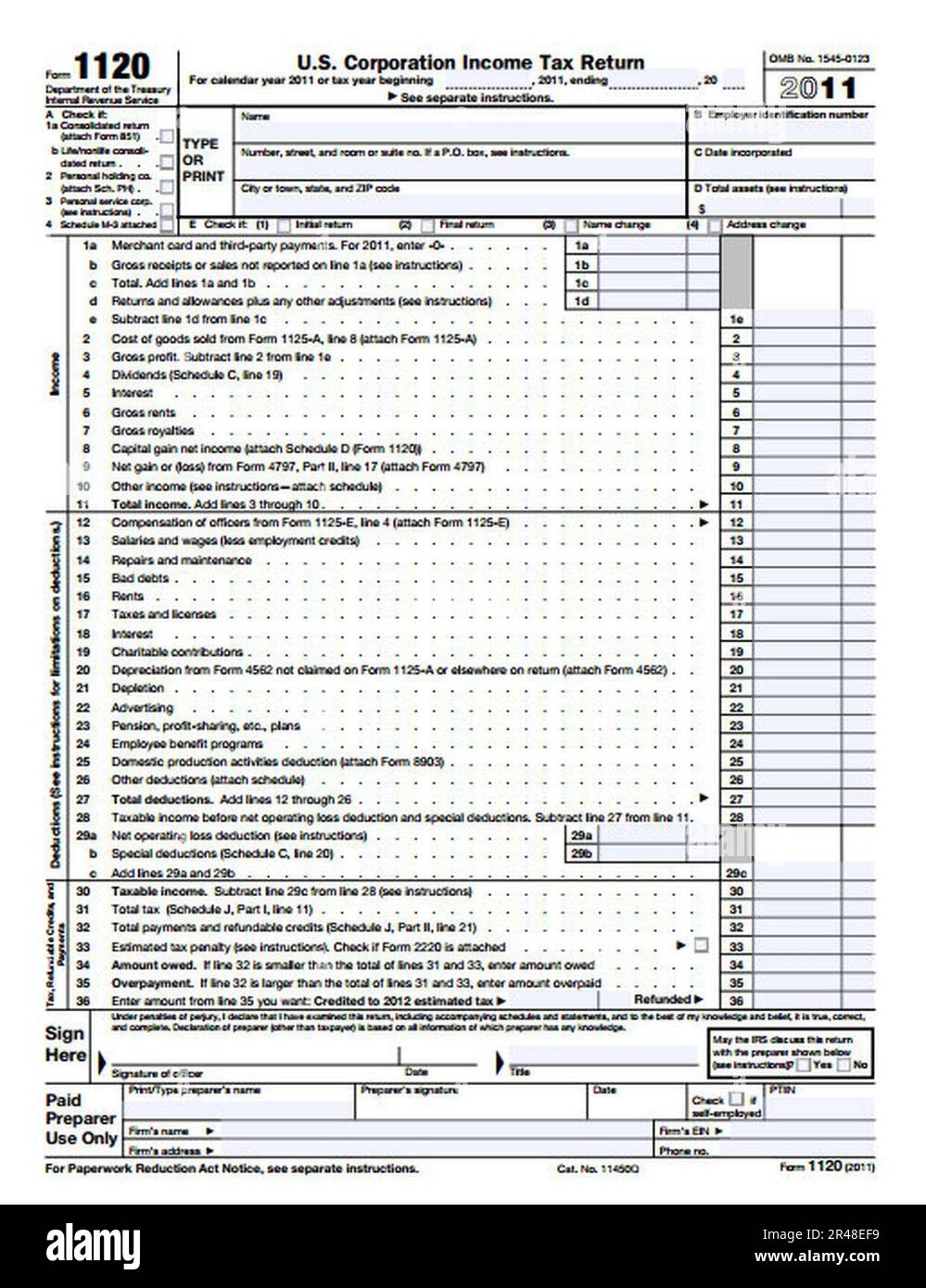Tax Form 1120 2022