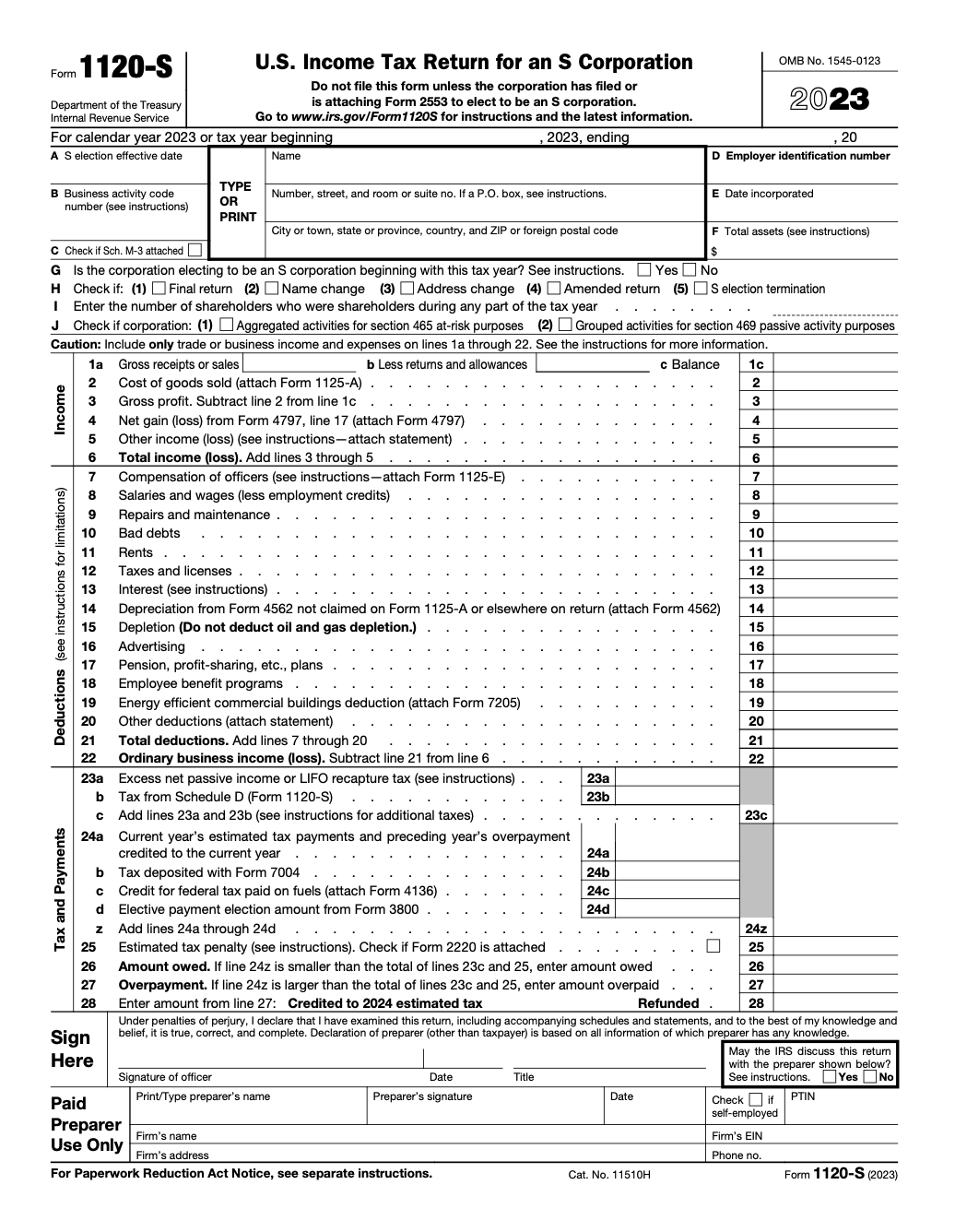 Tax Form 1120 What It Is How To File It
