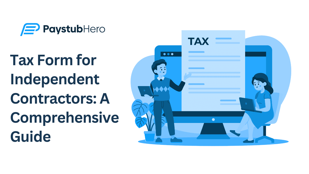 Tax Form For Independent Contractor A Comprehensive Guide Paystub Hero