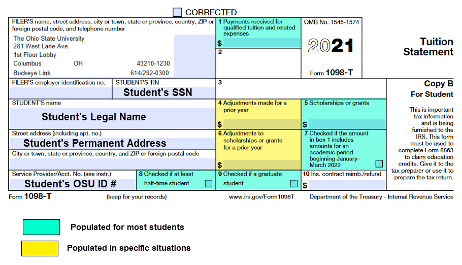 Tax Information 1098 T Office Of Business And Finance