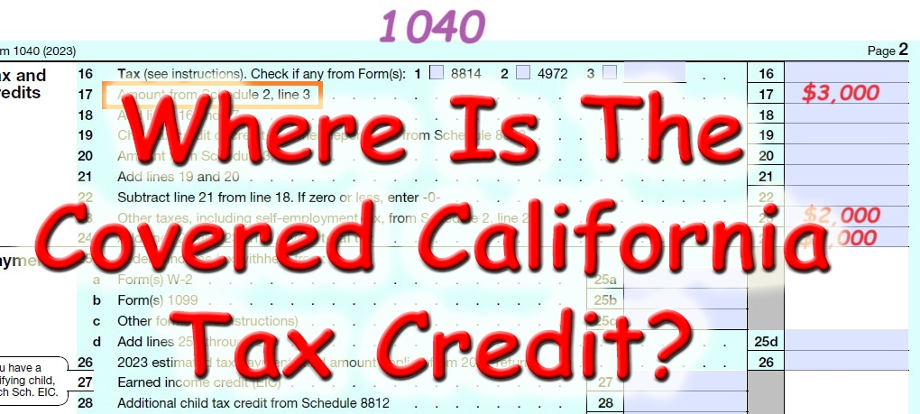 Tracking Your Covered California Subsidy On Your 1040 Federal Tax Return