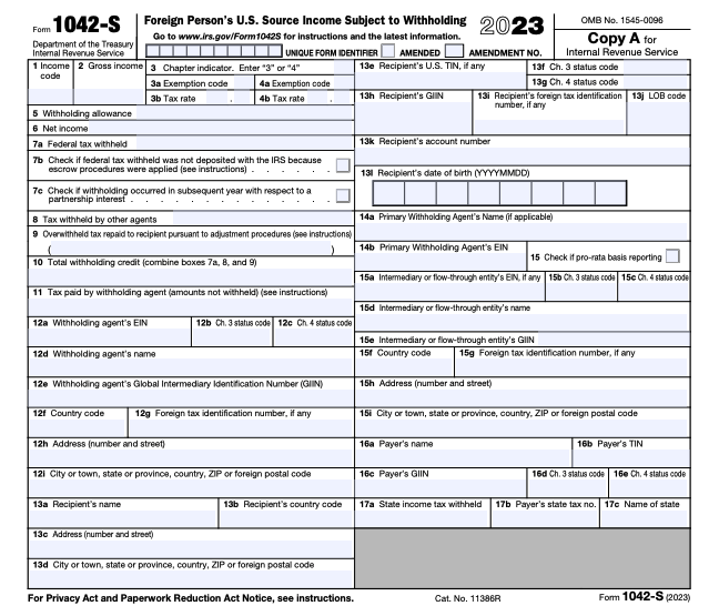 Twitch Taxes For Non US Streamers Guide To Form 1042 S Augur CPA Blog