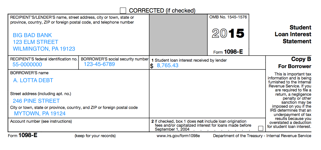 Understanding Your Forms 1098 E Student Loan Interest Statement