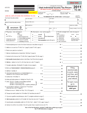 Utah State Tax Forms Fill Online Printable Fillable Blank PdfFiller