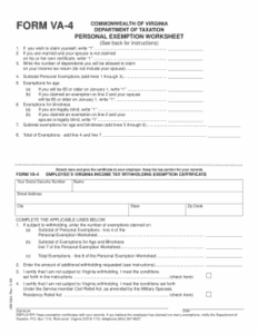Va State Tax Fill And Sign Printable Template Online