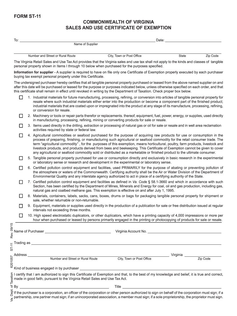 Virginia Tax Exempt Form Fill Out Sign Online DocHub