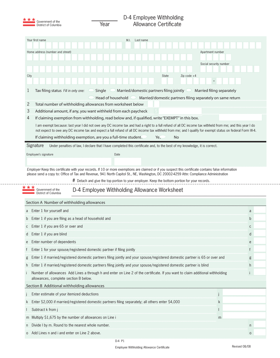 W 4 Printable 2018 2025 Form Fill Out And Sign Printable PDF Template 