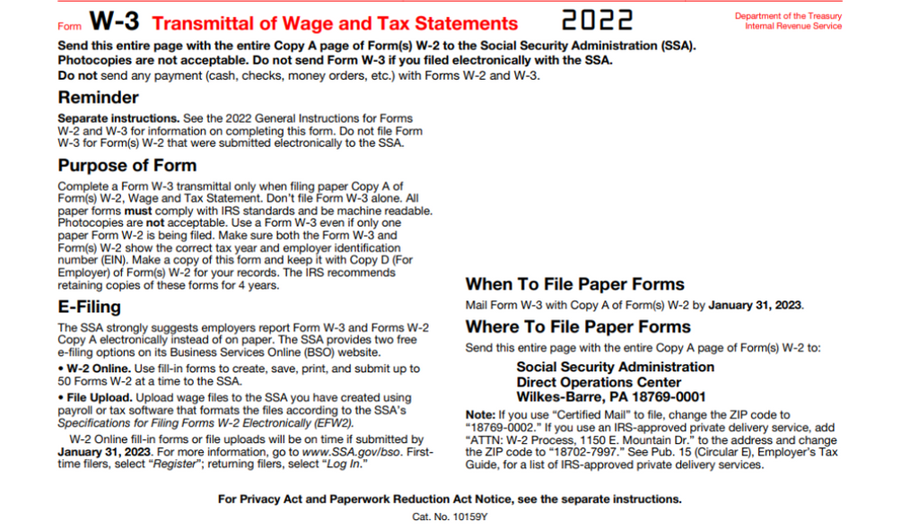 What Is A W 3 Form And How Do I File It