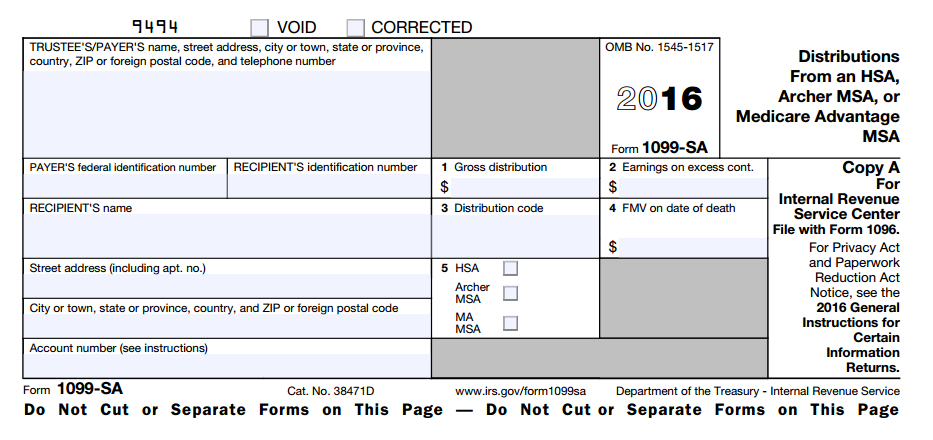 What Is HSA Form 1099 SA HSA Edge