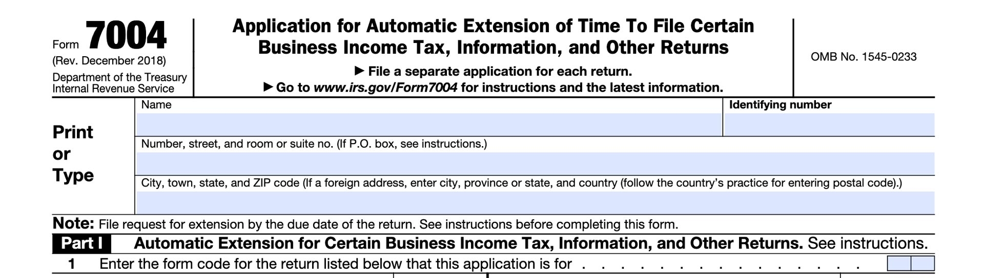 What Is IRS Form 7004 