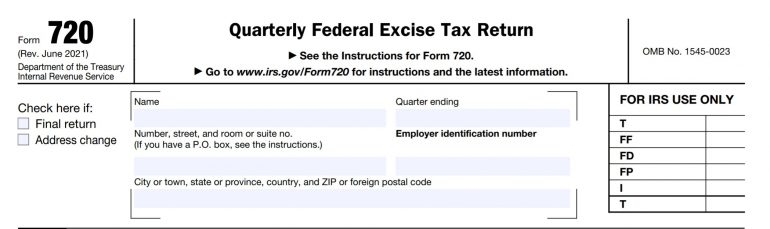 What Is IRS Form 720 Calculate Pay Excise Tax NerdWallet