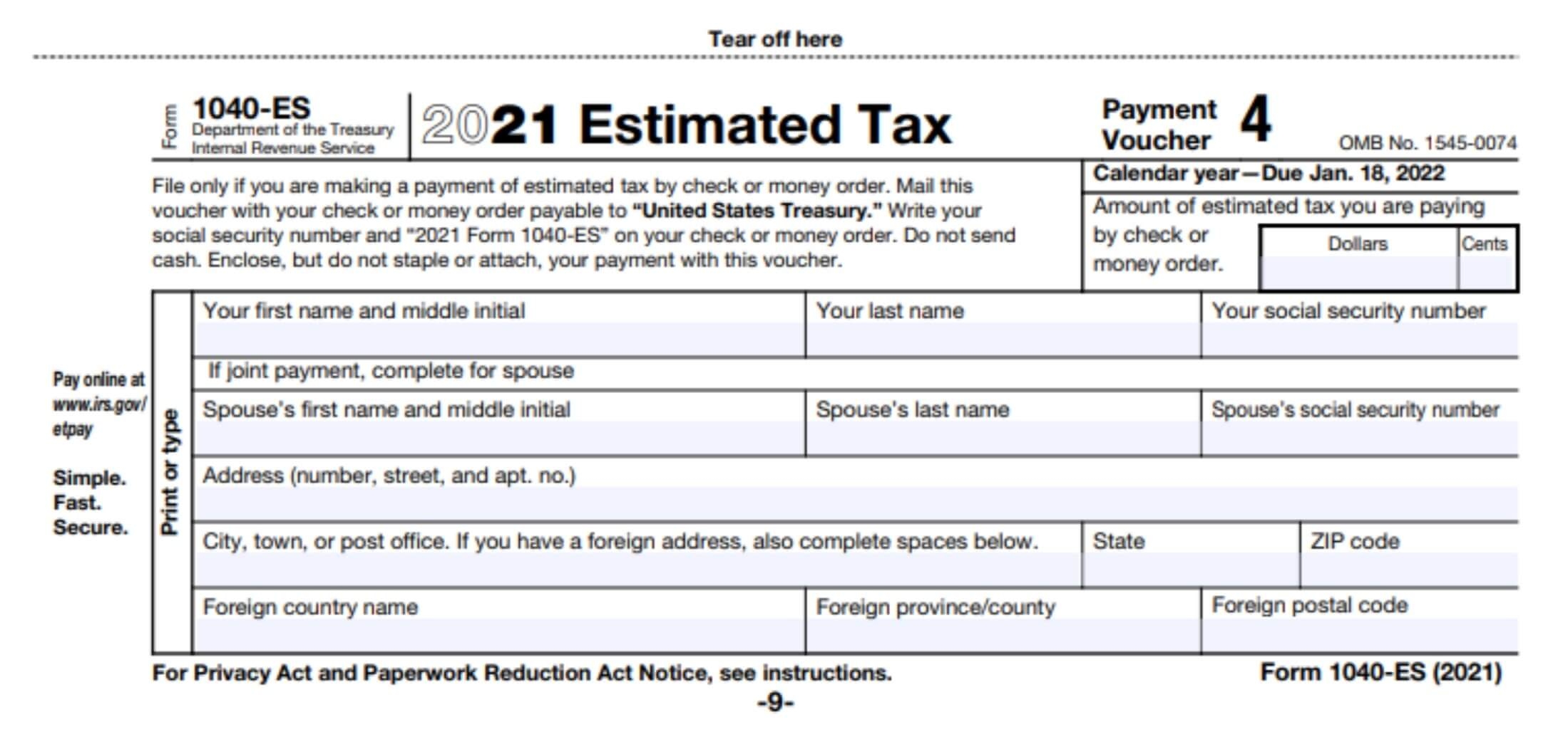 Who Should File IRS Form 1040 ES