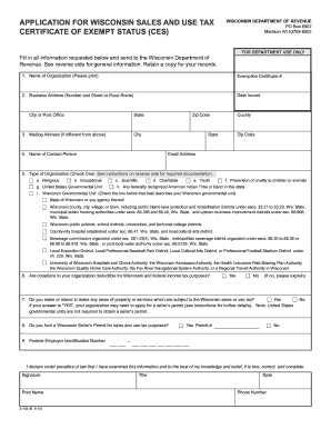 Wisconsin Tax Exempt Form Printable Fill And Sign Printable Template 