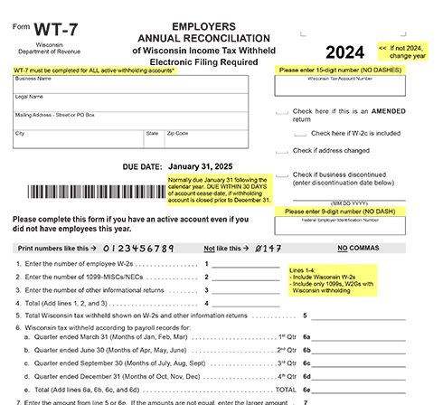 Wisconsin W 2 Form Filing Requirements For The 2024 Tax Year